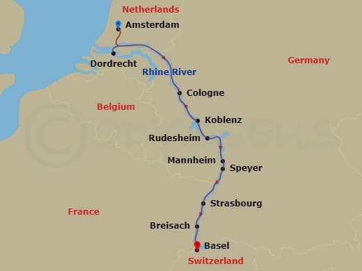 Itinerary map