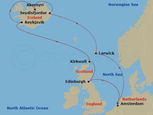 Itinerary map
