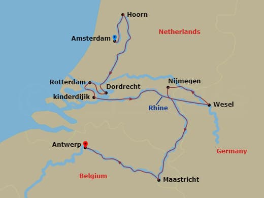 Itinerary map