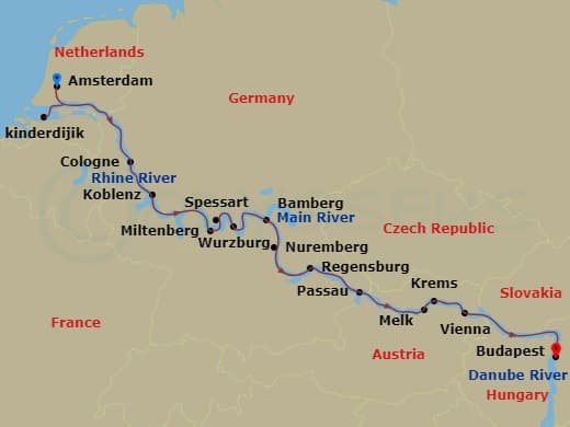 Itinerary map