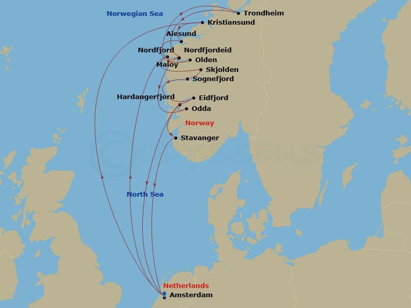 Itinerary map