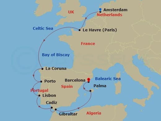 Itinerary map