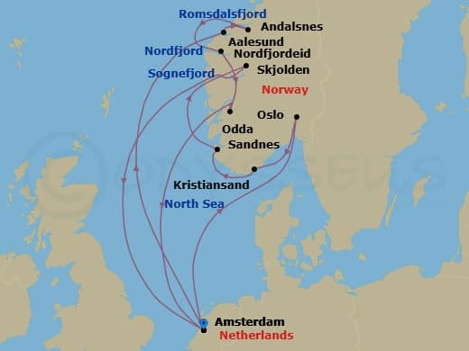 Itinerary map