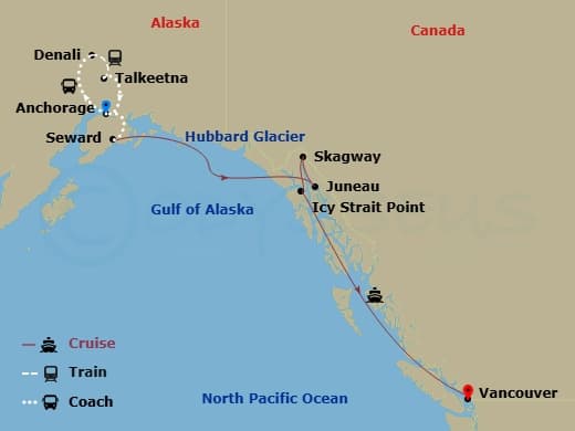 Itinerary map