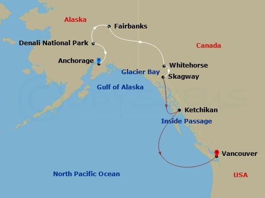 Itinerary map