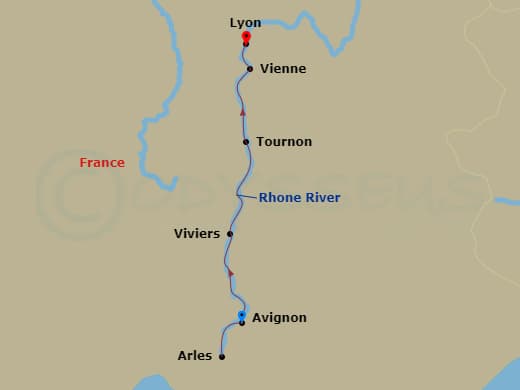 Itinerary map