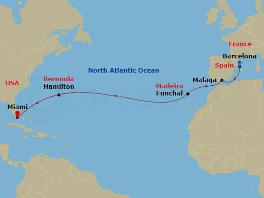 Itinerary map