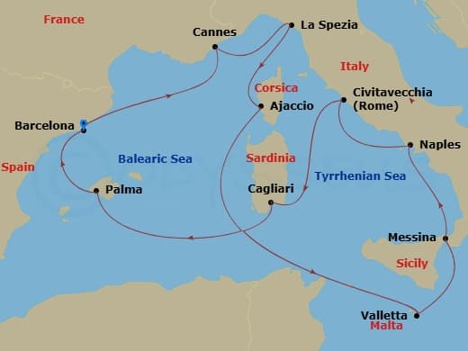 Itinerary map