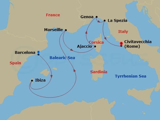 Itinerary map
