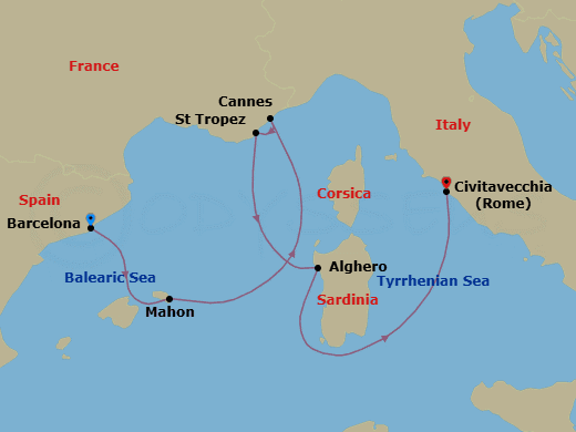 Itinerary map