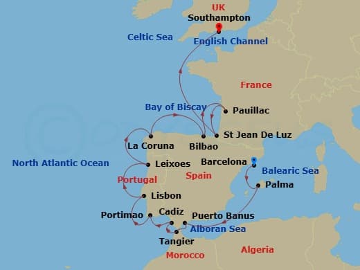 Itinerary map