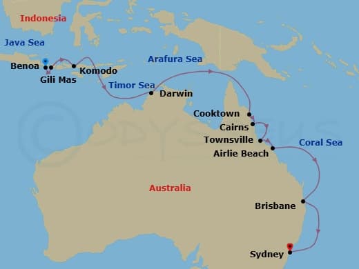 Itinerary map