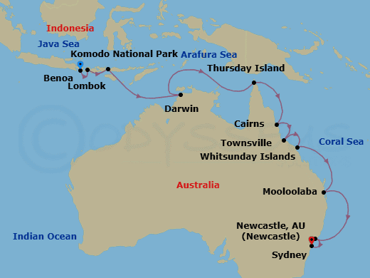 Itinerary map