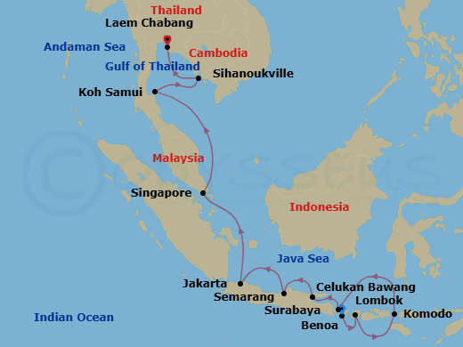 Itinerary map
