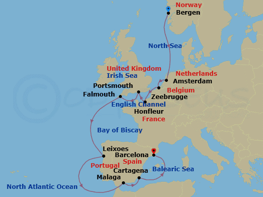 Itinerary map