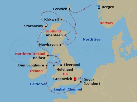 Itinerary map