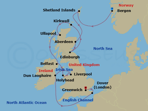 Itinerary map