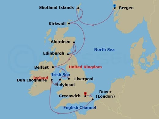 Itinerary map