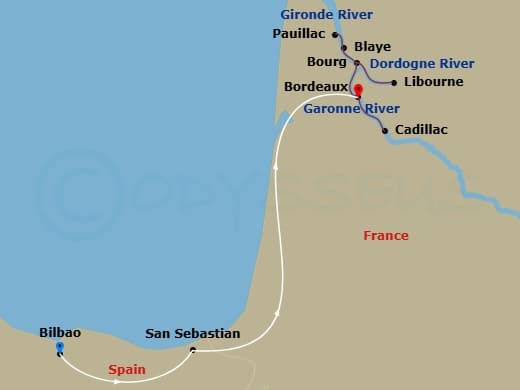 Itinerary map