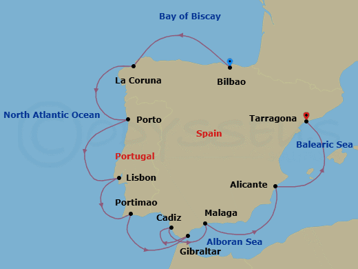 Itinerary map