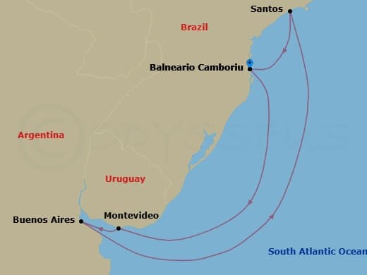 Itinerary map