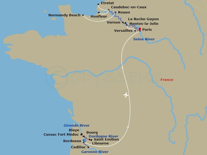 Itinerary map