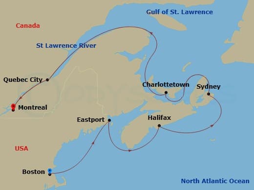 Itinerary map