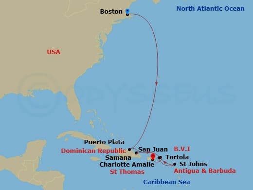 Itinerary map
