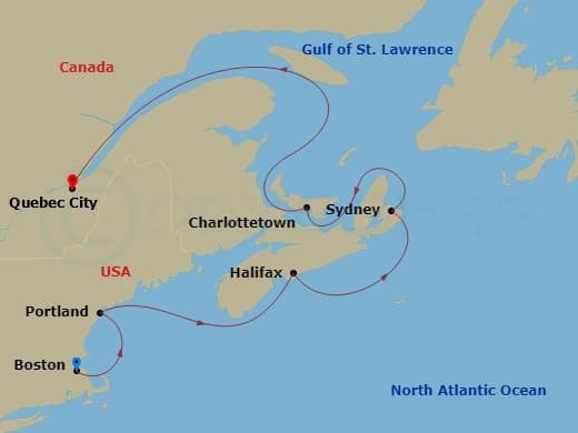 Itinerary map