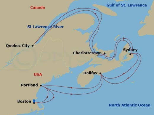 Itinerary map