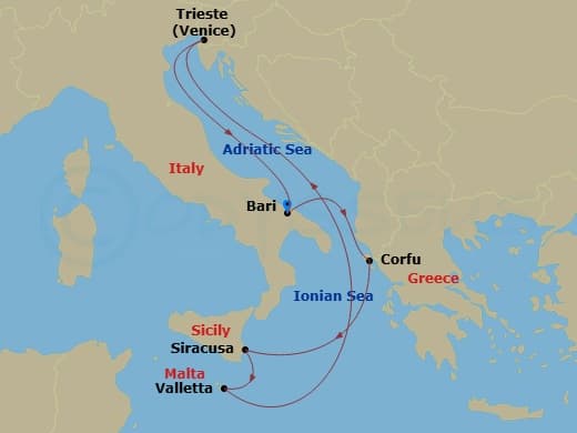 Itinerary map