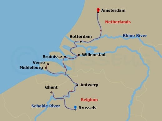 Itinerary map