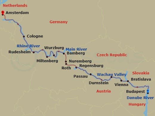 Itinerary map