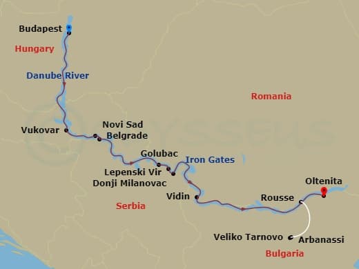 Itinerary map