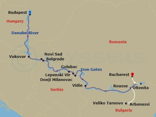 Itinerary map