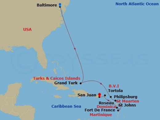 Itinerary map