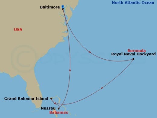 Itinerary map