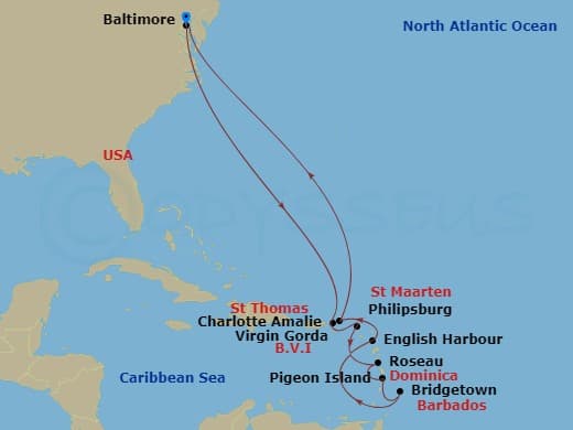 Itinerary map