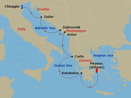 Itinerary map