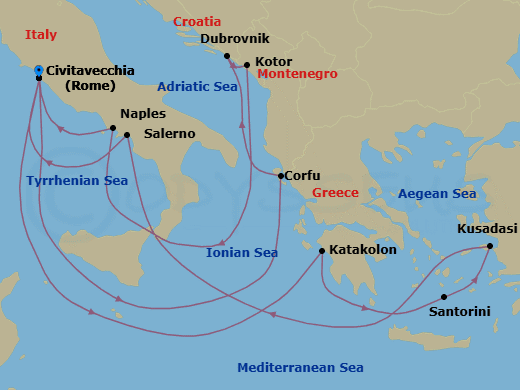 Itinerary map