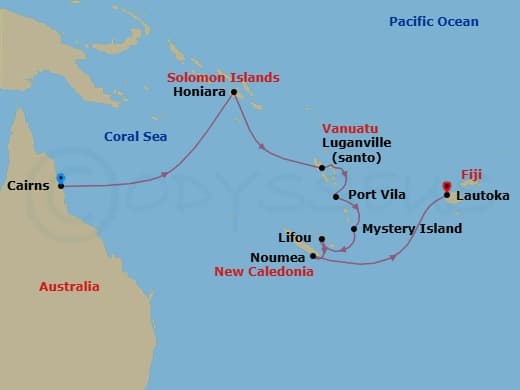 Itinerary map