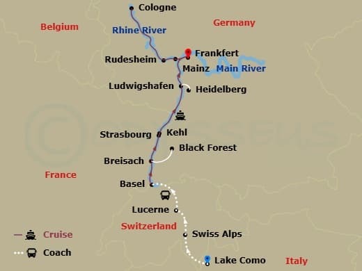 Itinerary map