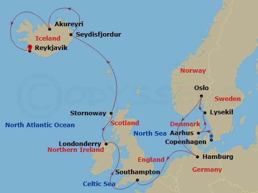Itinerary map