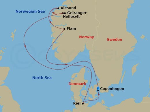 Itinerary map