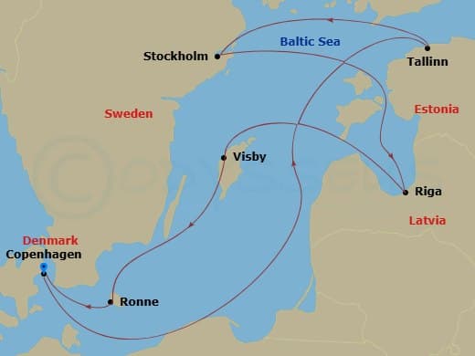 Itinerary map