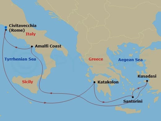 Itinerary map