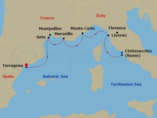 Itinerary map
