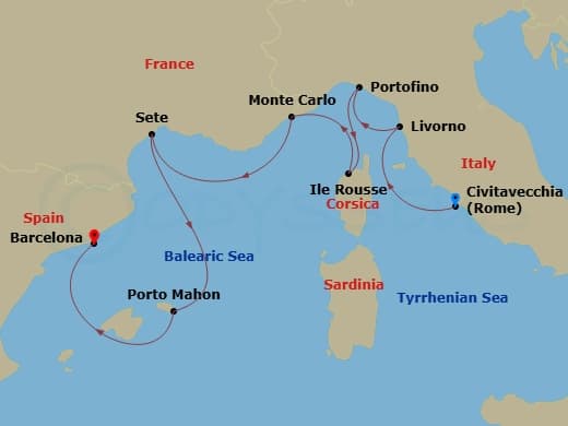 Itinerary map