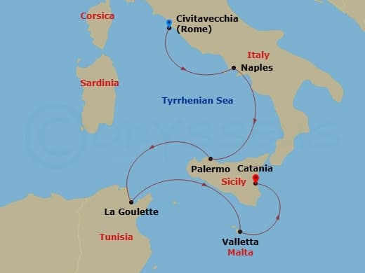 Itinerary map