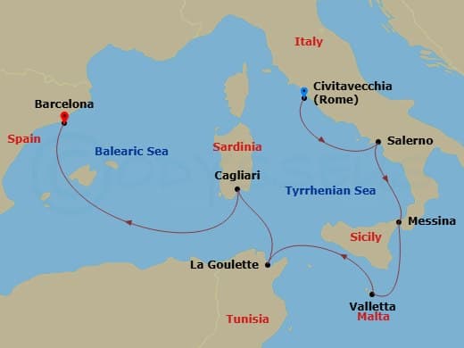Itinerary map